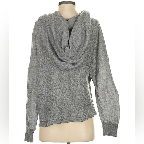 Wildfox Gray Lace-Up Hoodie Top – Size S - Picture 3 of 6
